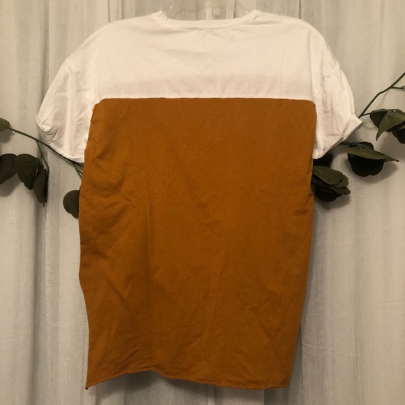 ZARA NWOT Color Block Slogan Tee - Picture 3 of 4